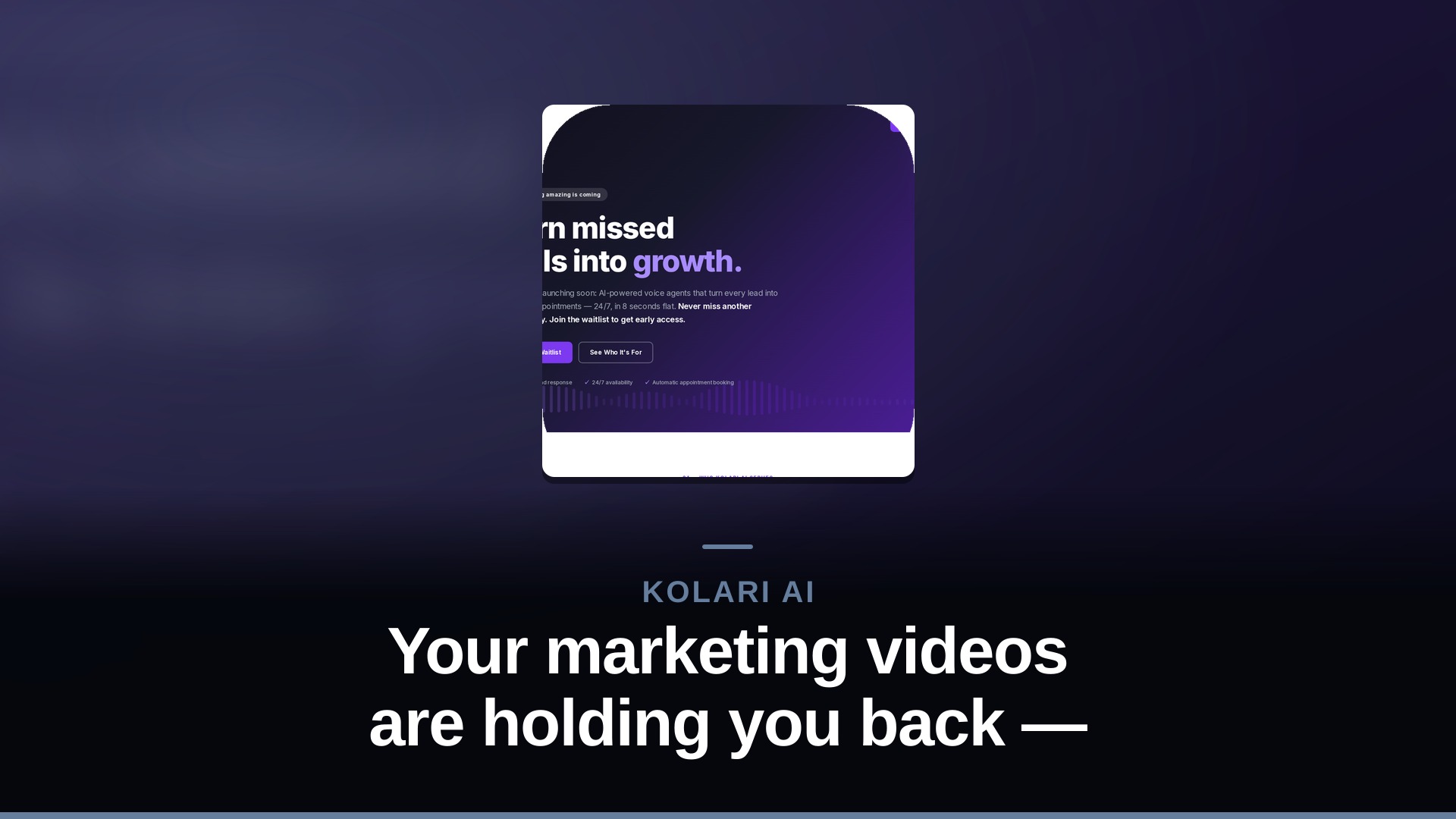 Launch video cover for Kolari AI 