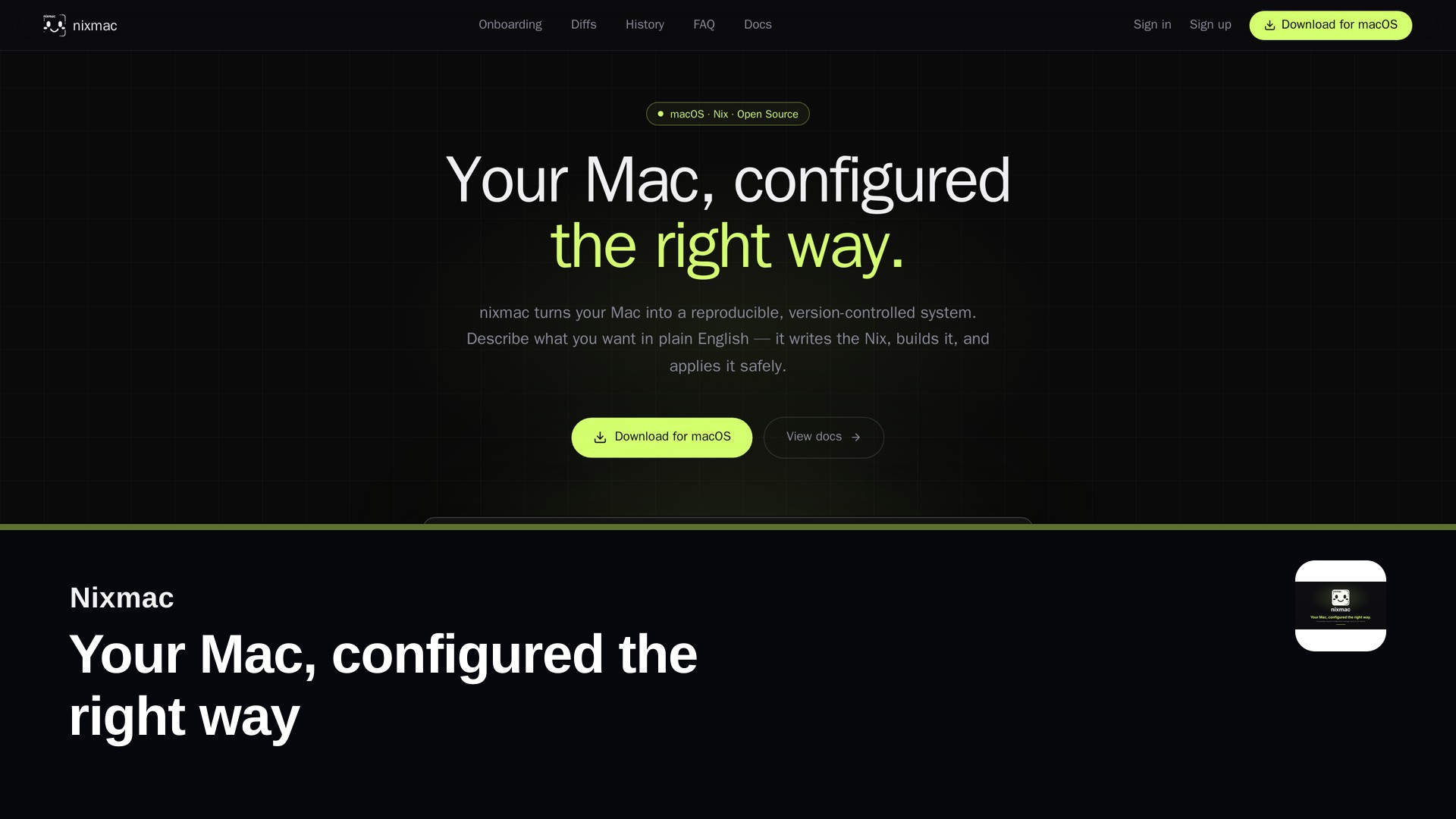 Launch video cover for Nixmac