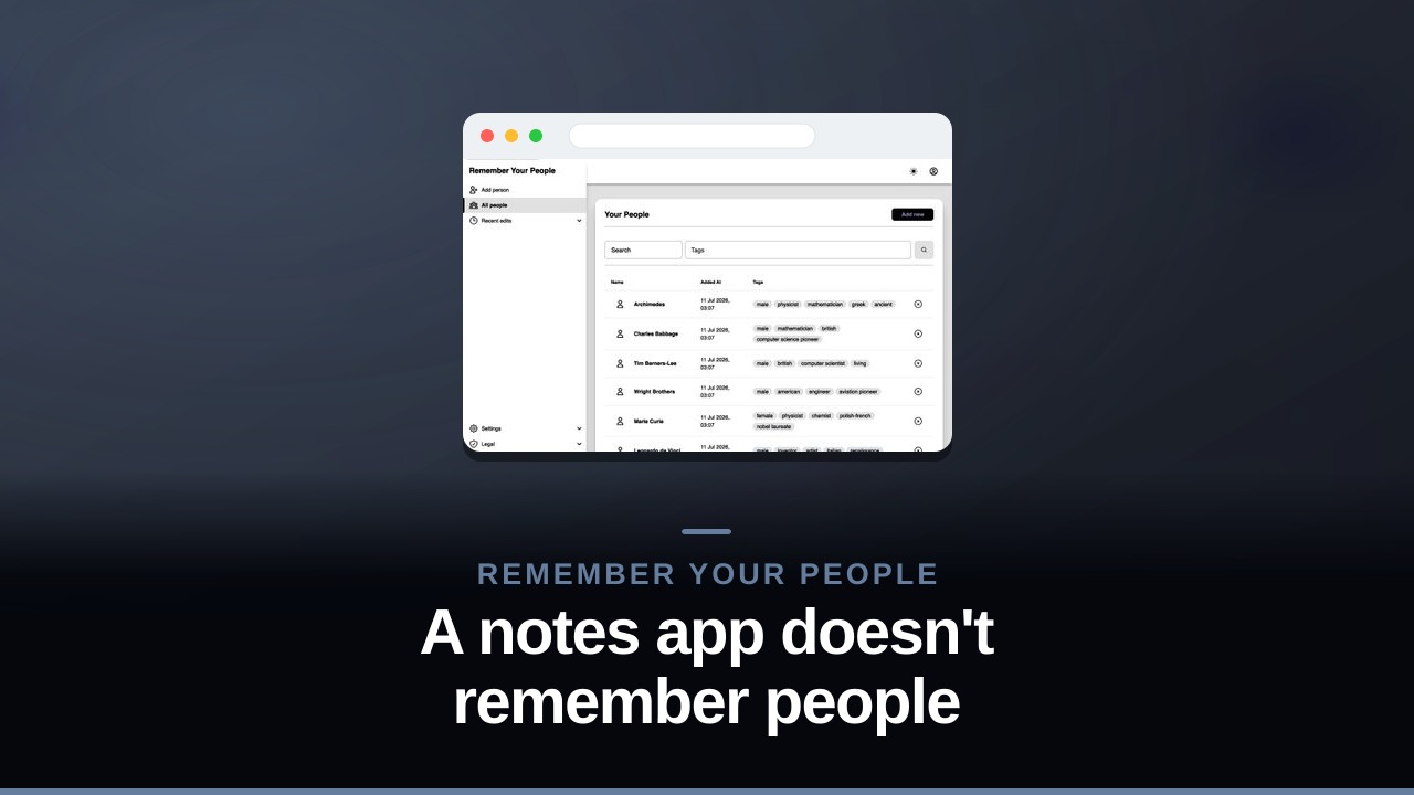 Launch video cover for Remember Your People!