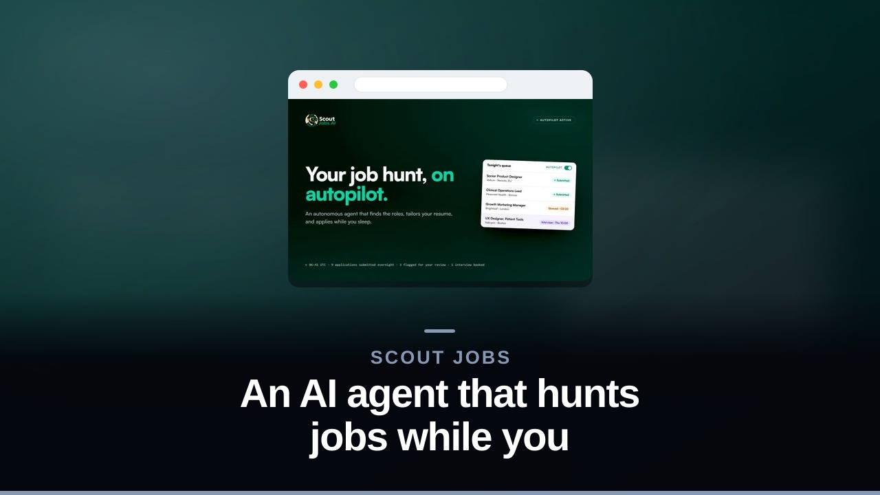 Launch video cover for ScoutJobs.AI